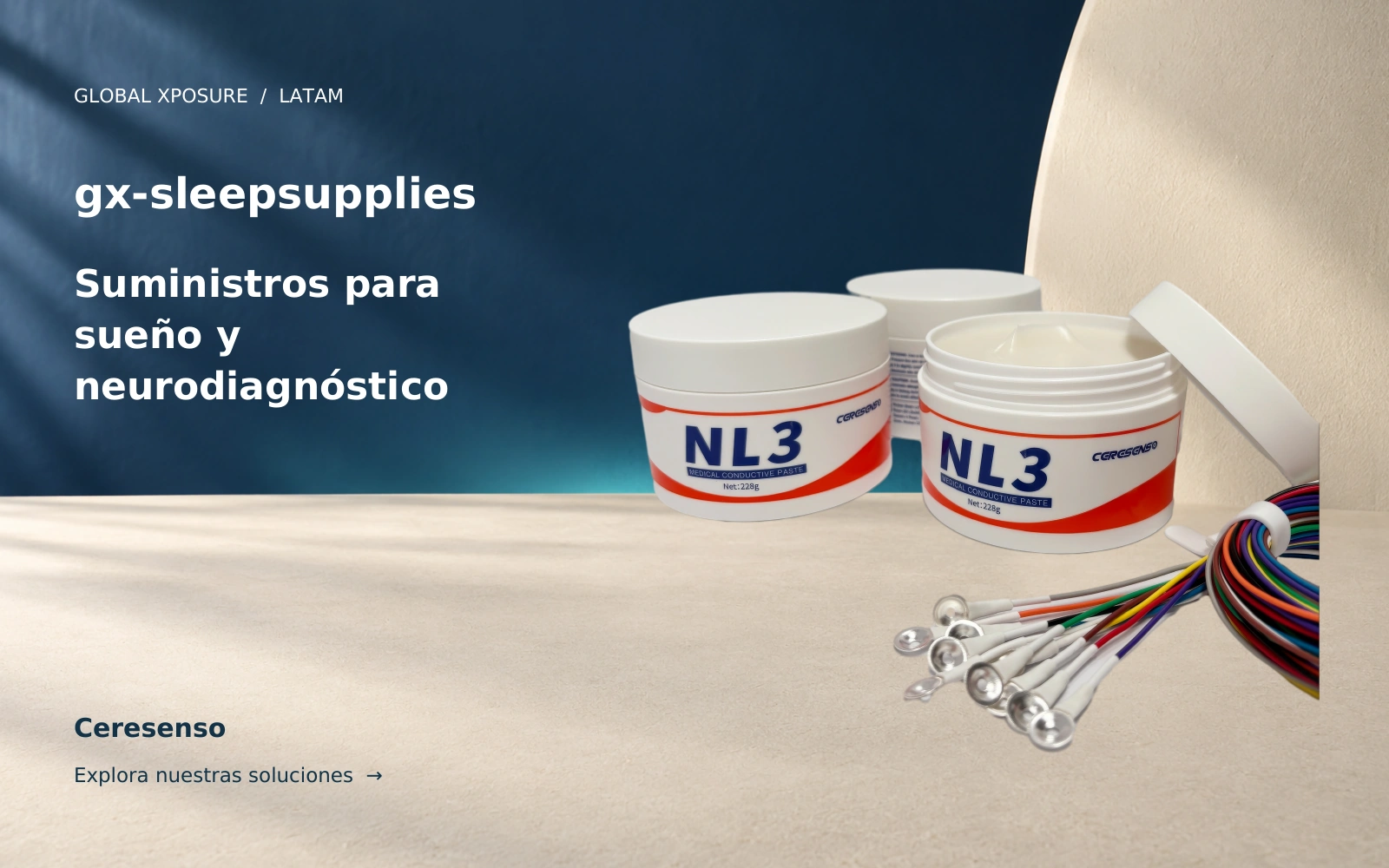 GX Sleep Supplies: suministros Ceresenso para sueño y neurodiagnóstico